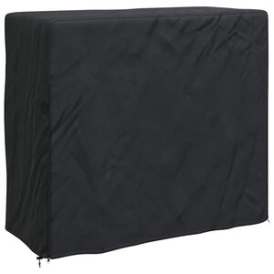 vidaXL Kryt na stojan na dřevo 61 x 122 x 106 cm Obd&eacute;ln&iacute;kov&yacute; Čern&aacute;
