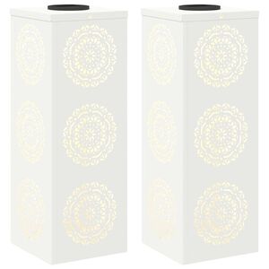 vidaXL Sol&aacute;rn&iacute; LED Cestovn&iacute; Světlo 2 ks Tepl&aacute; b&iacute;l&aacute; 18 x 18 x 50 cm
