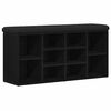 vidaXL Lavička na boty Čern&yacute; dub 102 x 32 x 50 cm Kompozitn&iacute; dřevo
