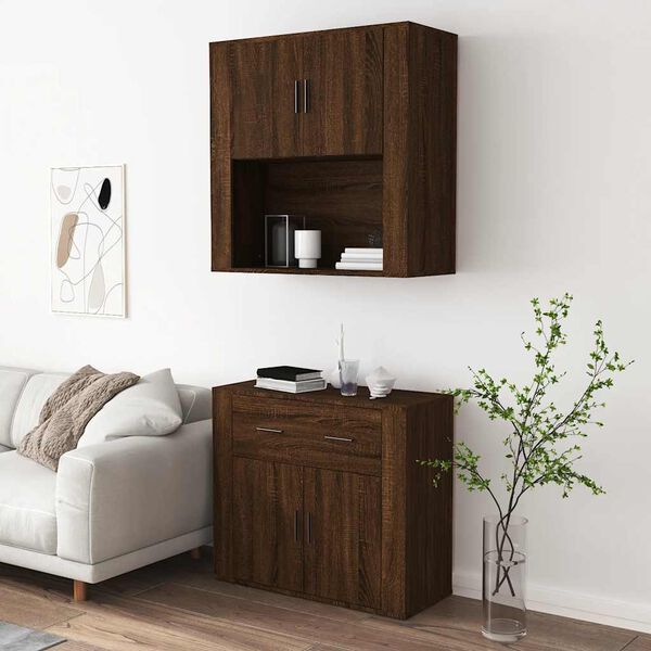 vidaXL Skř&iacute;ň highboard hněd&yacute; dub kompozitn&iacute; dřevo