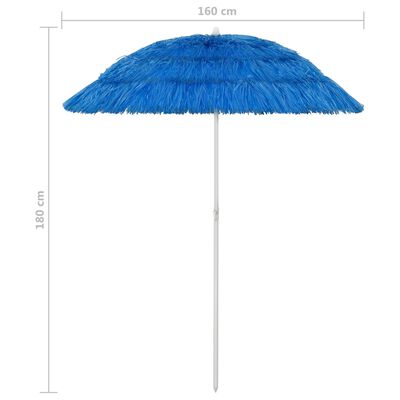 vidaXL Plážový slunečník Hawaii modrý 180 cm