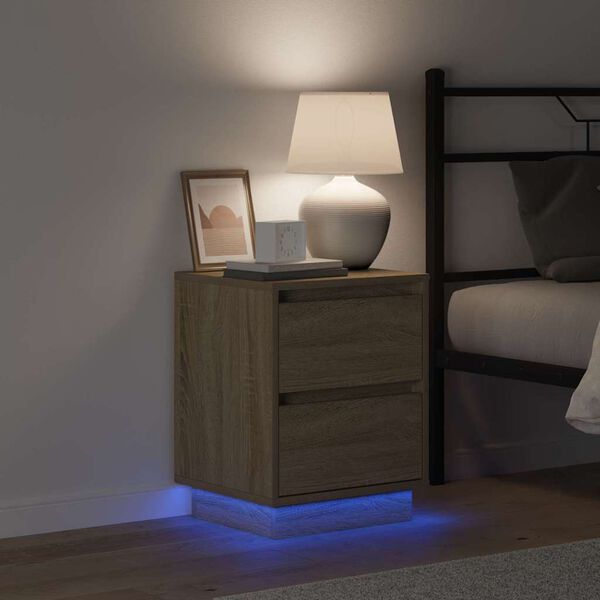 vidaXL Nočn&iacute; skř&iacute;ňka Sonoma dub 39 x 34,5 x 50 cm Kompozitn&iacute; dřevo