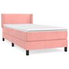 vidaXL Box spring postel s matrac&iacute; růžov&aacute; 100x200 cm samet