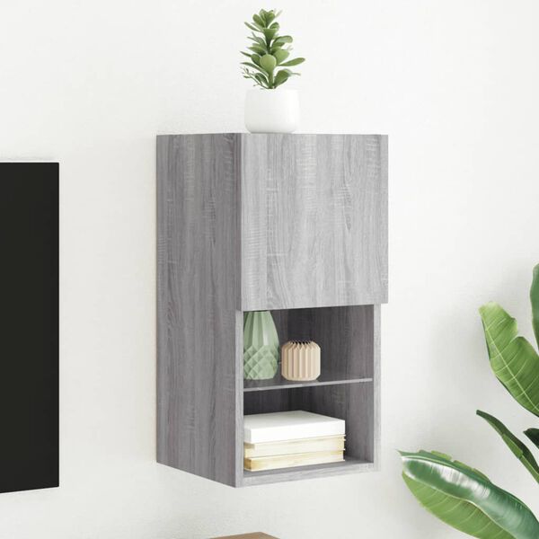 vidaXL TV skř&iacute;ňka s LED osvětlen&iacute;m &scaron;ed&aacute; sonoma 30,5 x 30 x 60 cm