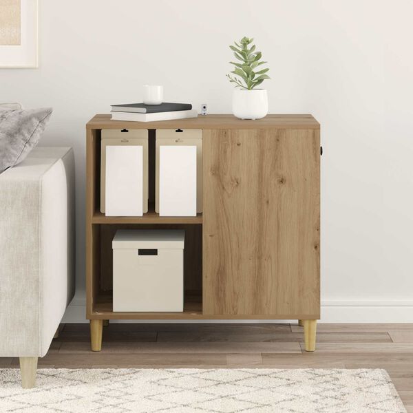 vidaXL Kočič&iacute; dům Uměleck&yacute; dub 72 x 42.5 x 70 cm kompozitn&iacute; dřevo