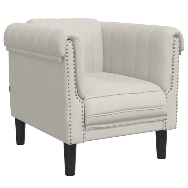 vidaXL 3dílná sedací souprava krémová samet