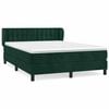 vidaXL Box spring postel s matrac&iacute; tmavě zelen&aacute; 140x200 cm samet