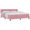 vidaXL Postel s boxspringem s čelo Růžov&aacute; 200 x 180 cm samet
