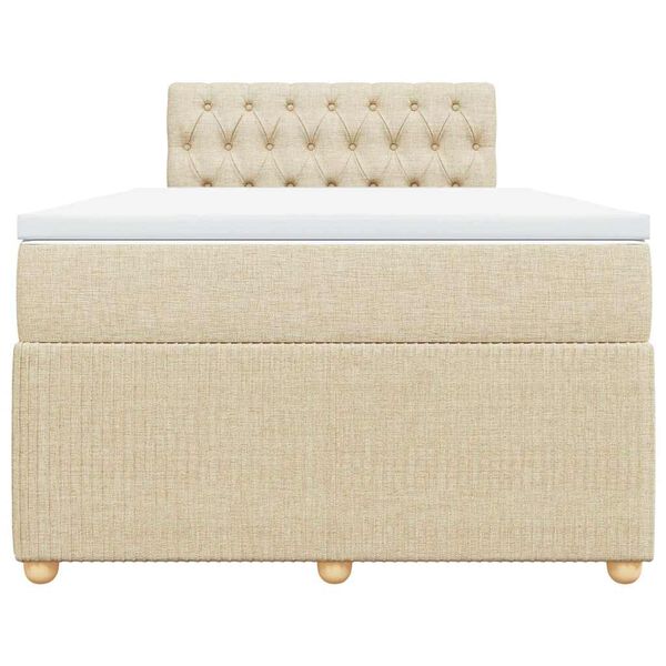 vidaXL Box spring postel s matrac&iacute; kr&eacute;mov&aacute; 120x190 cm textil