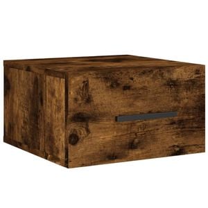 vidaXL N&aacute;stěnn&yacute; nočn&iacute; stolek kouřov&yacute; dub 35 x 35 x 20 cm