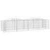vidaXL Klenut&yacute; gabion vyv&yacute;&scaron;en&yacute; z&aacute;hon 200x50x50 cm pozinkovan&eacute; železo