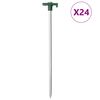 vidaXL Stanov&eacute; kol&iacute;ky 24 ks 25 cm 7 mm pozinkovan&aacute; ocel a PP