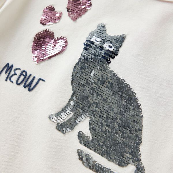 Dětsk&eacute; tričko s dlouh&yacute;m ruk&aacute;vem ecru 128