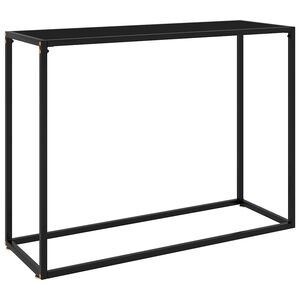 vidaXL Konzolov&yacute; stolek čern&yacute; 100 x 35 x 75 cm tvrzen&eacute; sklo