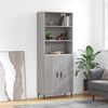 vidaXL Skř&iacute;ň highboard &scaron;ed&aacute; sonoma 69,5 x 34 x 180 cm kompozitn&iacute; dřevo