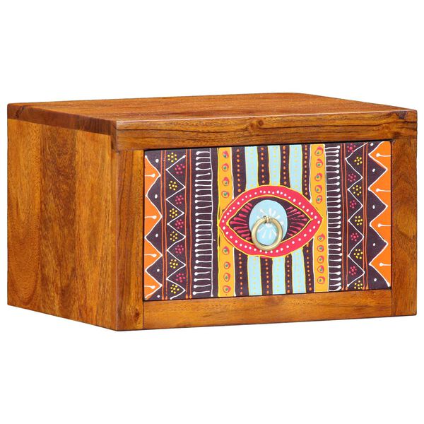 vidaXL Noční skříňka se zásuvkou Nástěnný 2 pcs Hnědá 35 x 30 x 22 cm