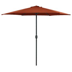 vidaXL Zahradn&iacute; slunečn&iacute;k s hlin&iacute;kovou tyč&iacute; 270 x 246 cm terakotov&yacute;