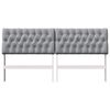 vidaXL Čalouněné čelo postele Světle šedá 180 cm Masivní borové dřevo