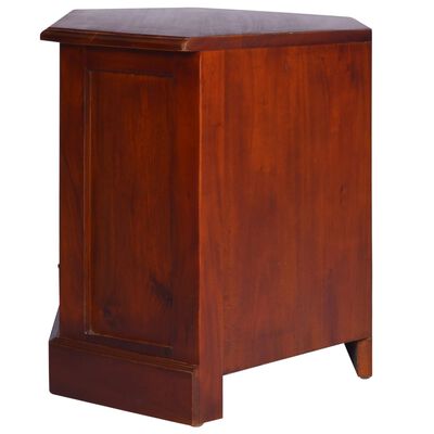 vidaXL Rohový TV stolek klasicky hnědý masivní mahagonové dřevo