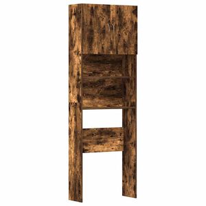 vidaXL Skř&iacute;ňka na pračku Smoked Oak 64x24x190 cm Dřevěn&aacute; konstrukce
