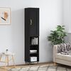 vidaXL Skř&iacute;ň highboard čern&aacute; 34,5 x 34 x 180 cm kompozitn&iacute; dřevo