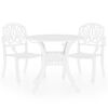 vidaXL 3d&iacute;ln&yacute; bistro set lit&yacute; hlin&iacute;k b&iacute;l&yacute;