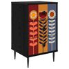 vidaXL Nočn&iacute; skř&iacute;ňka ESSEN Čern&yacute; dub 36 x 33 x 61 cm Kompozitn&iacute; dřevo