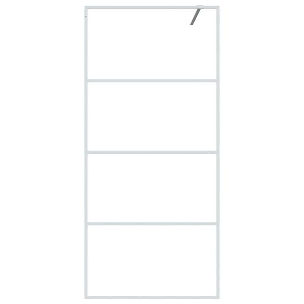 vidaXL Sprchov&aacute; z&aacute;stěna walk-in b&iacute;l&aacute; 90 x 195 cm čir&eacute; ESG sklo