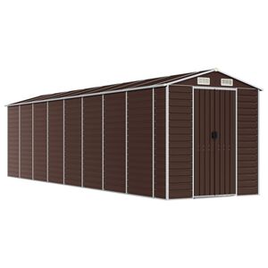 vidaXL Zahradn&iacute; kůlna hněd&aacute; 191 x 725 x 198 cm pozinkovan&aacute; ocel
