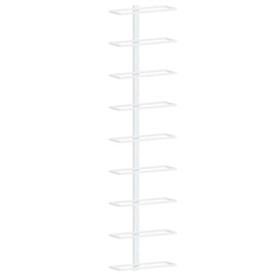 vidaXL N&aacute;stěnn&yacute; stojan na v&iacute;no na 9 lahv&iacute; b&iacute;l&yacute; železo