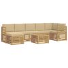 vidaXL Venkovn&iacute; pohovkov&aacute; souprava 8 pcs B&iacute;l&aacute; a b&eacute;žov&aacute; 59 x 59 x 37 cm