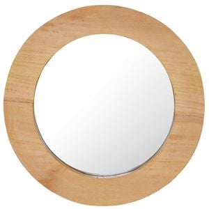 vidaXL N&aacute;stěnn&eacute; zrcadlo 40 cm teak kulat&eacute;