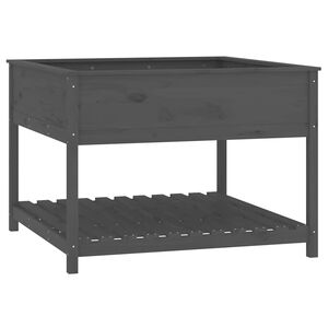 vidaXL Truhl&iacute;k s polic&iacute; &scaron;ed&yacute; 111,5x111,5x81 cm masivn&iacute; borov&eacute; dřevo