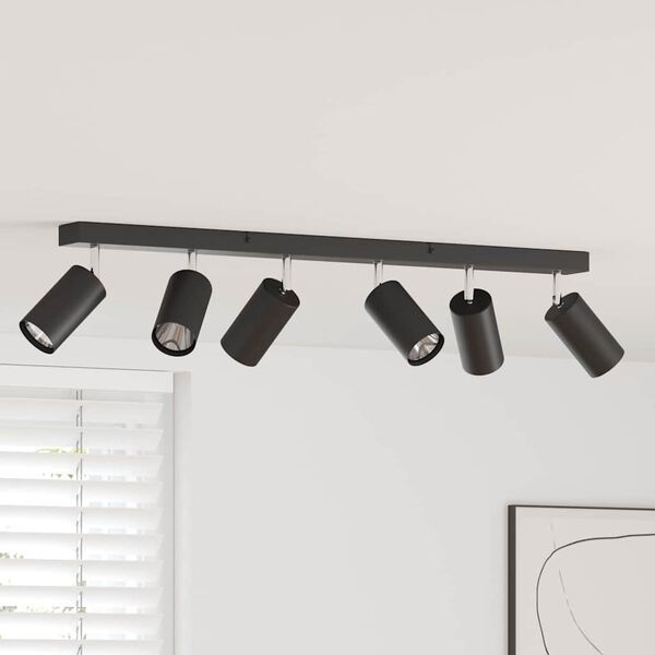 vidaXL Stropn&iacute; bodov&eacute; světlo s reflektory Čern&aacute; 73 x 5,5 x 16,5 cm kov