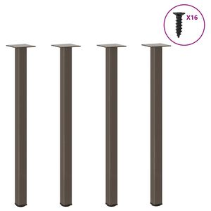 vidaXL Nohy konzolov&eacute;ho stolku 4 ks př&iacute;rodn&iacute; ocel 72-74 cm ocel