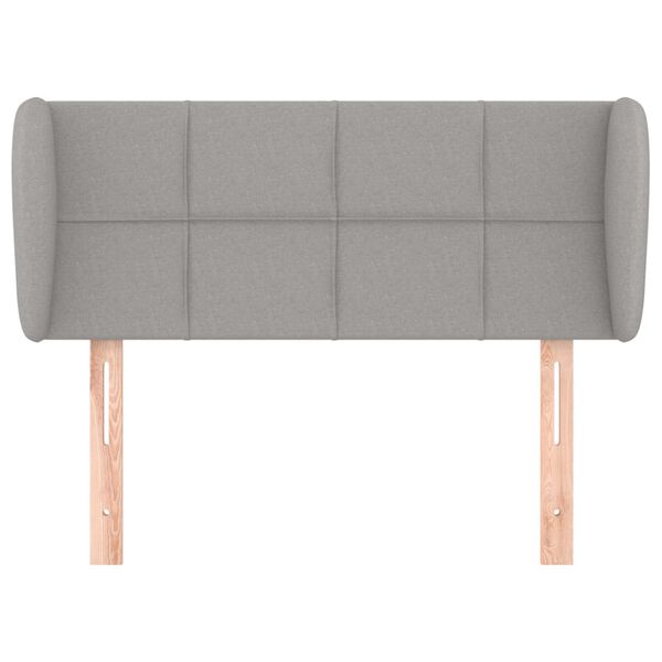 vidaXL Čelo postele typu u&scaron;&aacute;k světle &scaron;ed&eacute; 93x23x78/88 cm textil