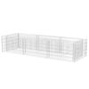 vidaXL Gabionov&yacute; vyv&yacute;&scaron;en&yacute; z&aacute;hon ocel 270 x 90 x 50 cm