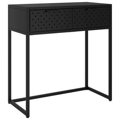 vidaXL Konzolový stolek černý 72 x 35 x 75 cm ocel