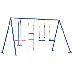 vidaXL Houpac&iacute; set na zahradu V&iacute;cebarevn&yacute; 330 x 185 x 185 cm Ocel a PE