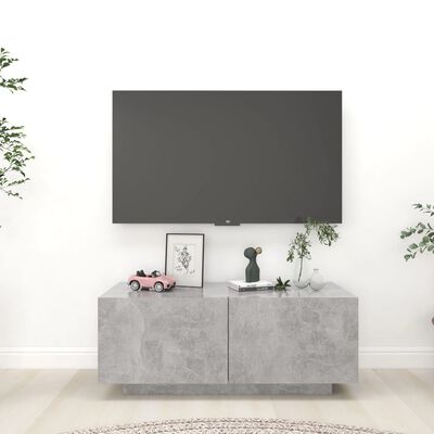 vidaXL TV stolek šedý 100 x 35 x 40 cm dřevotříska