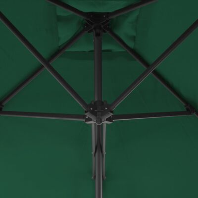 vidaXL Zahradní slunečník s ocelovou tyčí 300 cm zelený