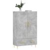 vidaXL Skř&iacute;ň highboard betonově &scaron;ed&aacute; 69,5x31x115 cm kompozitn&iacute; dřevo