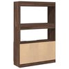 vidaXL Skř&iacute;ň highboard hněd&yacute; dub 92 x 33 x 140 cm kompozitn&iacute; dřevo