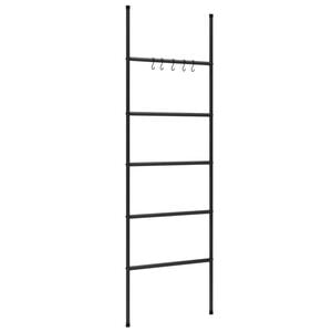 vidaXL Žebř&iacute;k na ručn&iacute;ky s 5 &uacute;rovněmi čern&yacute; 58 x 175 cm železn&yacute;