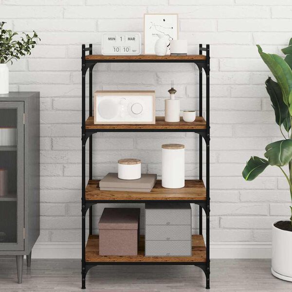 vidaXL Police na knihy 4 pcs Hněd&aacute; 60 x 40 x 1,5 cm kompozitn&iacute; dřevo