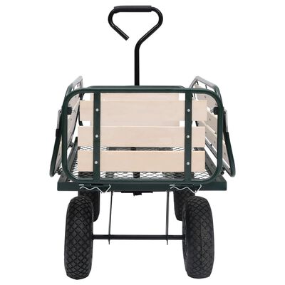 vidaXL Zahradní ruční vozík z kovu a dřeva 250 kg