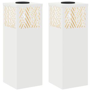vidaXL Sol&aacute;rn&iacute; LED Cestovn&iacute; Světlo 2 ks Tepl&aacute; b&iacute;l&aacute; 18 x 18 x 50 cm