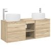 vidaXL Sada koupelnov&eacute;ho n&aacute;bytku 3 ks Dub sonoma 49,5 x 44,5 x 66 cm