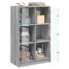 vidaXL Highboard s dv&iacute;řky &scaron;ed&yacute; sonoma 68x37x109 cm kompozitn&iacute; dřevo