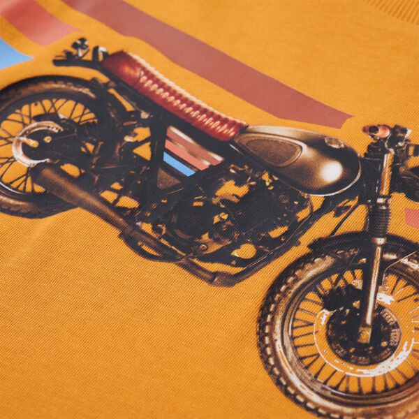 Dětsk&eacute; tričko s dlouh&yacute;m ruk&aacute;vem okrov&eacute; 116